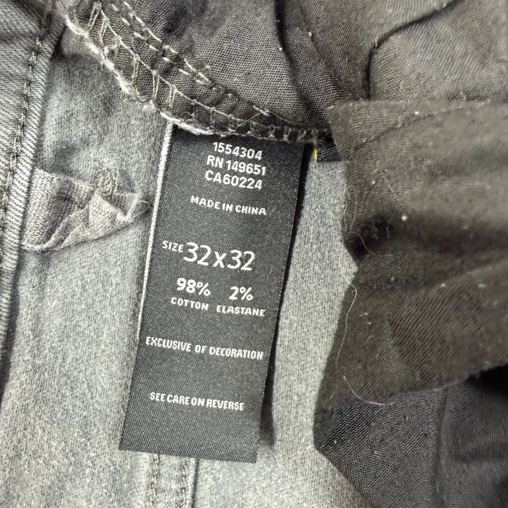 CAT Caterpillar Mens Grey Double Knee Work Pants 32x32 Utility Carpenter 1554304
